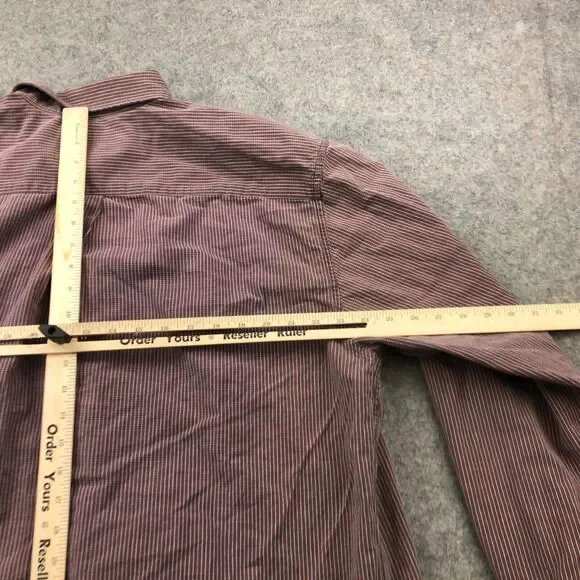 Vintage Abercrombie Fitch Shirt Men XL Red Check Long Sleeve Button Up - Picture 10 of 11